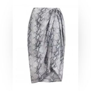 ZIMMERMANN SNAKE PRINT SILK SKIRT